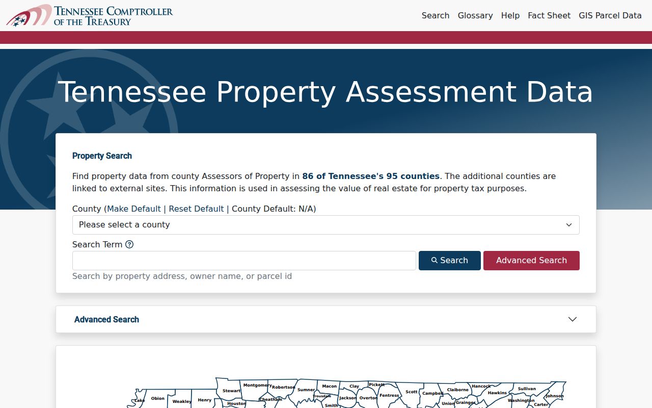 Kingsport people search official Tennessee property assessment interface